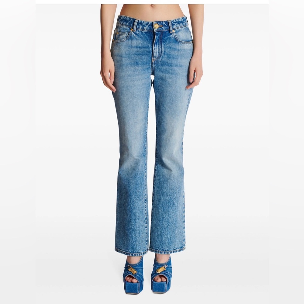 Balmain Light Blue Flare Jeans